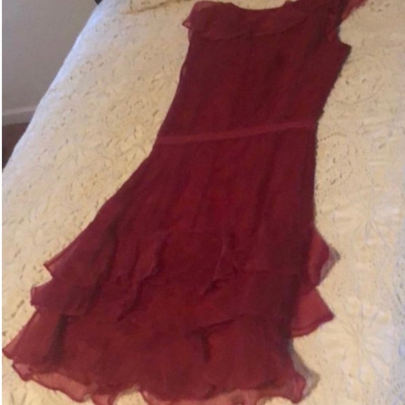 🎁🌹New Rachel Zoe Red Ruffled Dress🌹🎁 - Picture 6 of 7